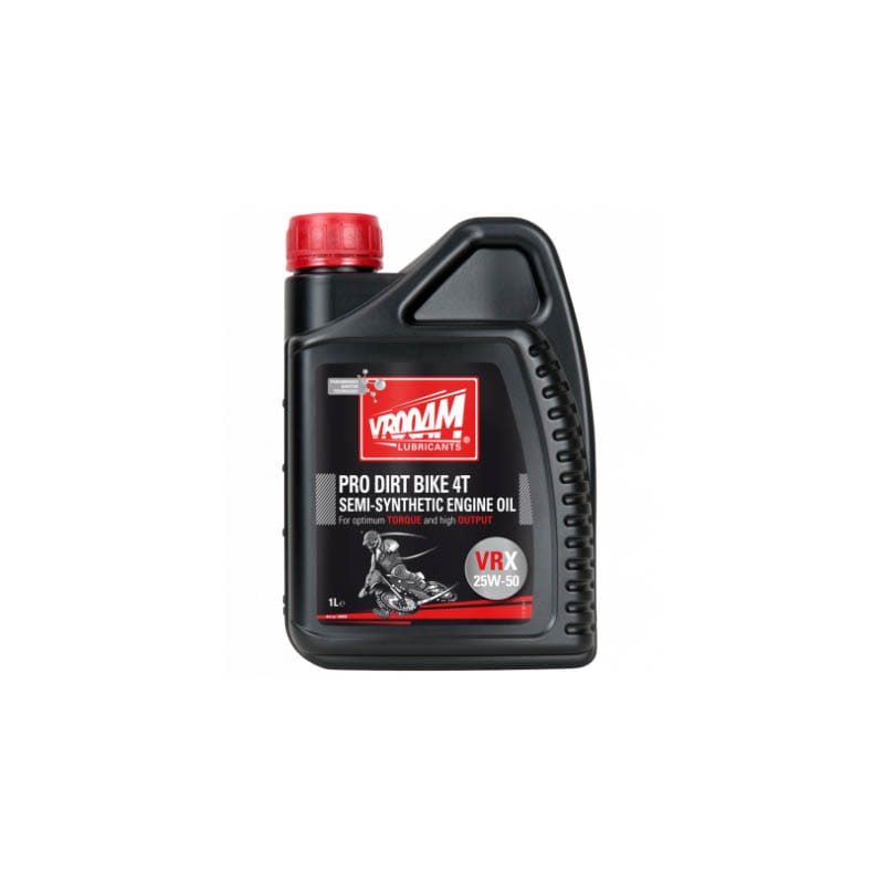 Bote 1 l Vrooam Pro dirt Bike 4T Semi.Synthethic Engine Oil 25w-50