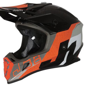 CASCO MOTOCROSS JUST1 J38 KORNER ORANGE BLACK GLOSS