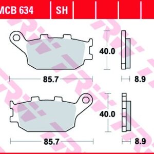 Pastilla Freno Moto Sinterizada TRW Mcb634Sh