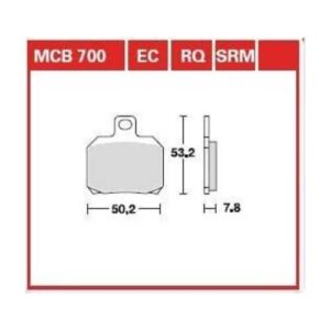 Pastilla Freno Moto Sinterizada TRW Mcb700Sh