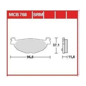 Pastilla Freno Scooter Sinterizada TRW Mcb768Srm