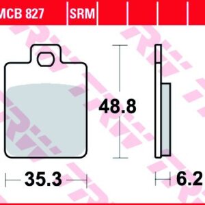 Pastilla Freno Scooter Sinterizada TRW Mcb827Srm
