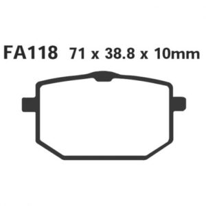 PASTILLA FRENO MOTO ORGANICA EBC FA118