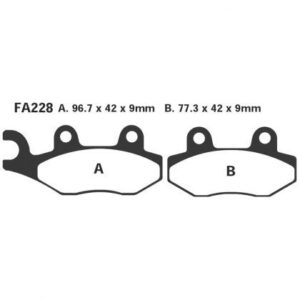 PASTILLA FRENO SCOOTER SINTERIZADA EBC SFA228HH