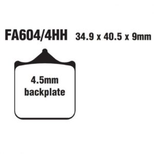 PASTILLA FRENO MOTO SINTERIZADA EBC FA604/4HH