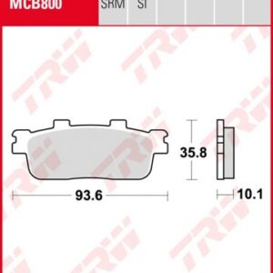 PASTILLA FRENO SCOOTER ORGANICA TRW MCB800LC