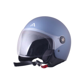 CASCO MOTORISTA  ADN JET SPRITZ TITANIO BLU METAL