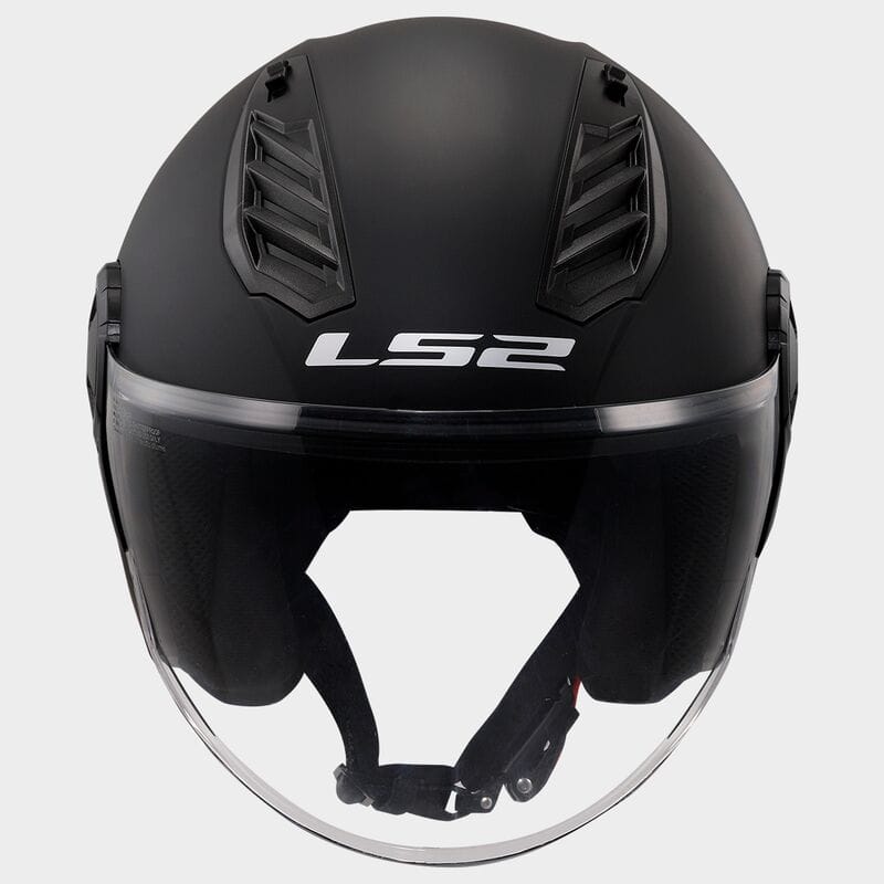 CASCO MOTO OPEN FACE LS2 OF616 AIRFLOW II SOLID MATT BLACK (E22.06) - Imagen 4