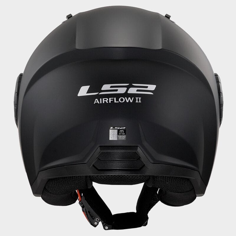 CASCO MOTO OPEN FACE LS2 OF616 AIRFLOW II SOLID MATT BLACK (E22.06) - Imagen 3