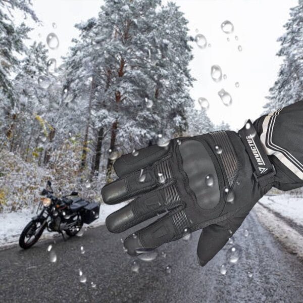 GUANTE POLAR NEGRO GRIS - Imagen 2