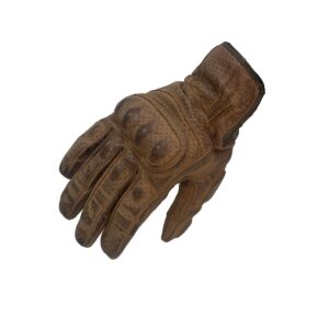 Guante de moto vintage Invictus "El Canalla" MARRON DESGASTADO