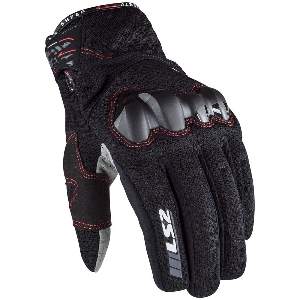 GUANTES LS2 CHAKI NEGRO HOMBRE