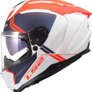 CASCO INTEGRAL LS2 FF817 CHALLENGER II TITAN WHITE BLUE RED