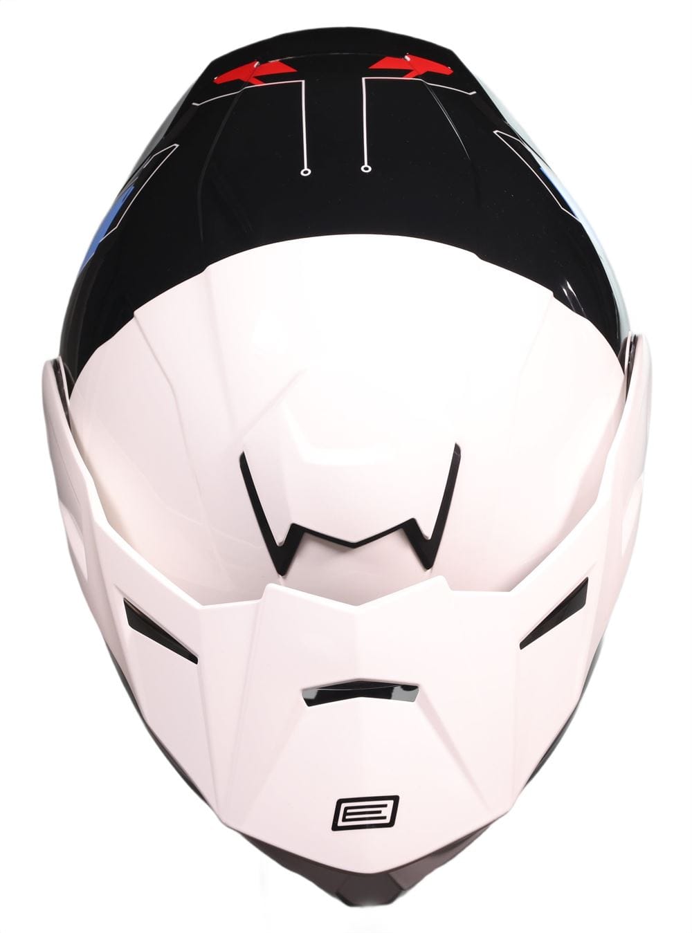 Casco Origine Adventure Cyborg GLOSS White Black (ECE 22.06) - Imagen 2