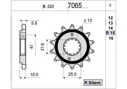PIÑON OGNIBENE 14 D mod 7065