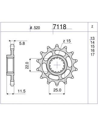 PIÑON OGNIBENE 15 D mod 7118