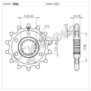 Piñon con goma 14 dientes Benelli TRK 502 Leoncino