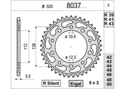 CORONA OGNIBENE 39 D mod 8037