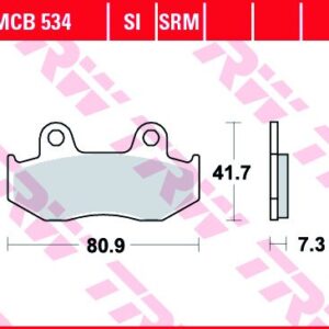 Pastillas de Freno Sinterizadas Racing Metal TRW MCB534SRM Honda MTX 125 1983-1987