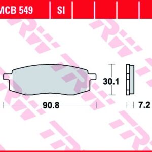 Pastillas de Freno TRW MCB549 Yamaha TT 350 S 1986-1989