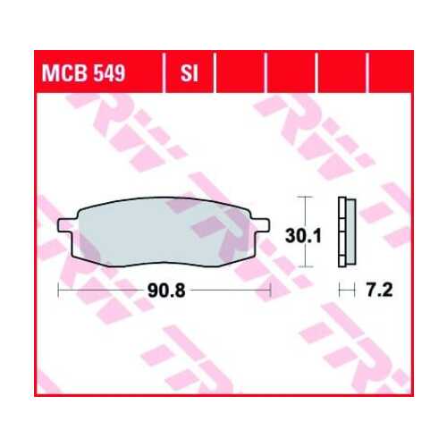Pastillas de Freno TRW MCB549 Yamaha TT 350 S 1986-1989