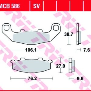 Pastillas de Freno Trw Suzuki Rgv 250 Post. — MCB586SV