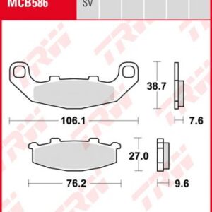 Pastillas De Freno Trw Suzuki Rgv 250 Post.