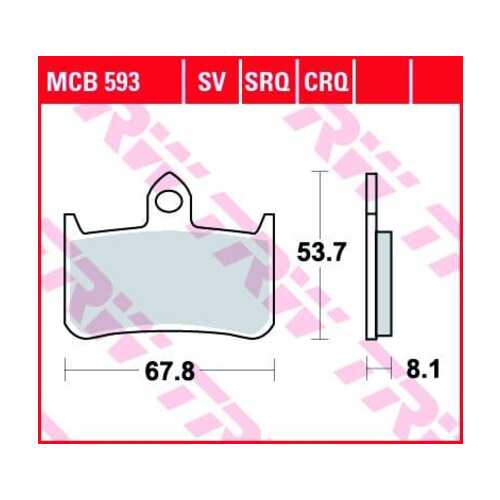 Pastillas de Freno Trw Hypercarbon Racing Honda Cb 900 Hornetant.