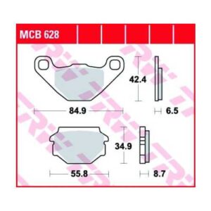 Pastillas de Freno Trw Aprilia Mx 125 Post.