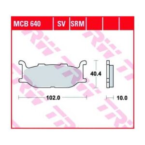 Pastillas de Freno Sinterizadas Racing Metal TRW MCB640SRM Yamaha YP 400 MAJESTY 2004-2015