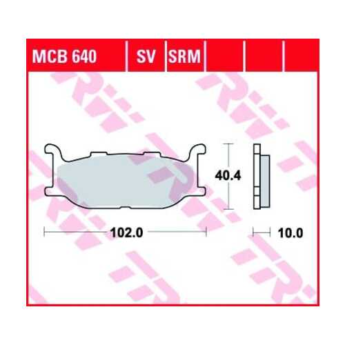 Pastillas de Freno Sinterizadas Racing Metal TRW MCB640SRM Yamaha YP 400 MAJESTY 2004-2015