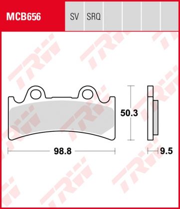 Pastillas De Freno Trw Yamaha Yfz750 Rr -97Ant.