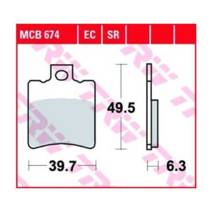 Pastillas de Freno Trw Sfa Hh Aprilia-piaggio-yamaha
