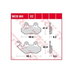 MCB684EC Pastilla Freno TRW EC (scooter Premium)