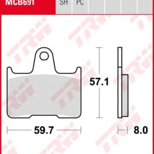 Pastillas De Freno Trw Kawa Zx-7Rr 96-99Post.