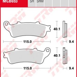 Pastillas De Freno Trw Honda En650 Vulcan S 15- Ant.