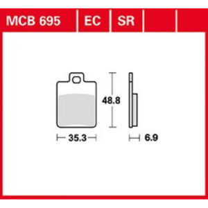 MCB695EC Pastilla freno TRW EC (Scooter premium)