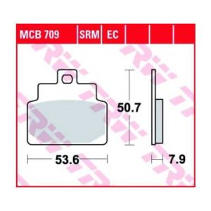 Pastillas de Freno Sinterizadas Racing Metal TRW MCB709SRM Aprilia LEONARDO 125 1996-2001