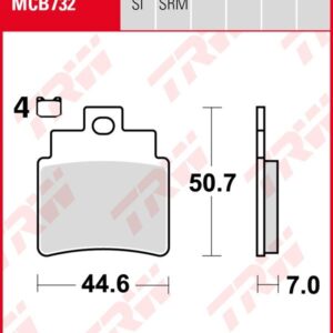 Pastillas De Freno Trw MCB732 Juego de 4