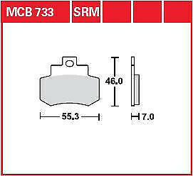 PASTILLA DE FRENO TRW SCOOTER SINTERIZADA