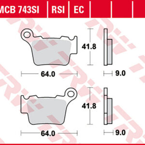 PASTILLA SINTER OFFROAD MCB743SI TRW