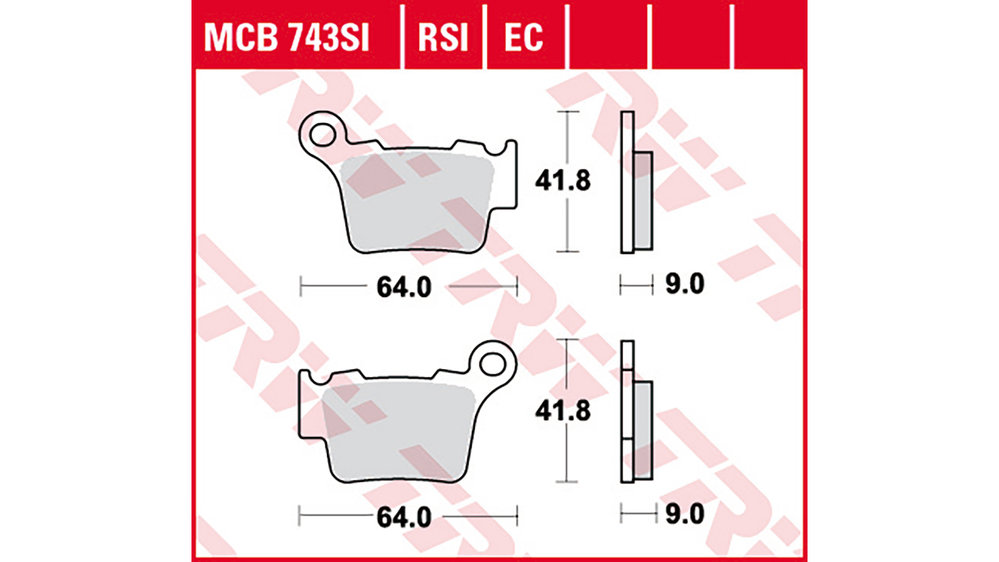 PASTILLA SINTER OFFROAD MCB743SI TRW