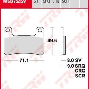 Pastillas De Freno Trw Sinter Suzuki Gsx-R Ant.04-06 600/750/1000