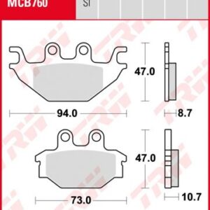 Pastillas De Freno Trw Kymco Kxr/Mxu 250 A.