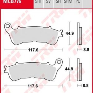 Pastillas De Freno Trw Honda Hornet 600 07-Ant.Abs-Xl V Transalp...