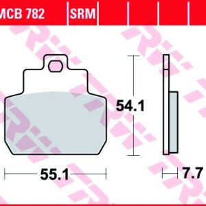 Pastillas de Freno Sinterizadas Racing Metal TRW MCB782SRM Piaggio MP3 125 2006-2013