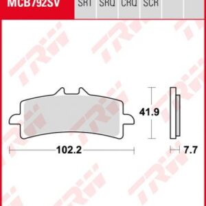 Pastillas De Freno Trw Hypercarbon Racing Ducati 1098 07-Mv Agusta...