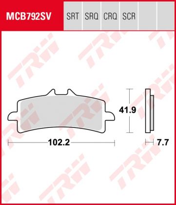 Pastillas De Freno Trw Srq Circuito Y Entrenos Ducati 1098 07-Mv...