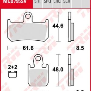 Pastillas De Freno Trw Srq Circuito Y Entrenos Yamaha Yzf R1...