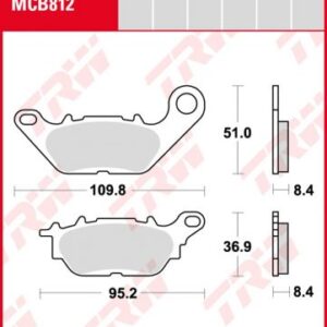 Pastillas De Freno Trw Yamaha Ybr 125 07-Ant, Vity 125 08- Ant.